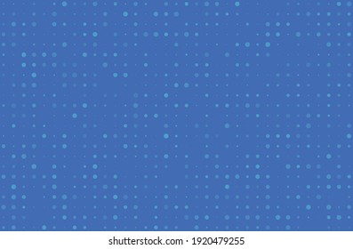 Blauer Hintergrund mit Punkten verschiedener Größen. Vektorgrafik