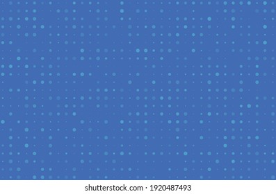 Blue background with dots of different sizes. Vector