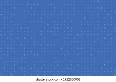 Blue background with dots of different sizes. Vector