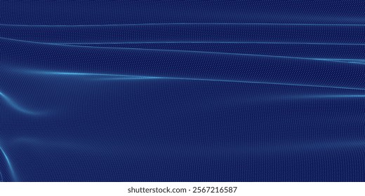 Blue background with a lot of dots. The dots are in different sizes and are scattered all over the background