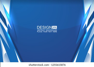 blue background with dotted geometric texture for web layout, advertising, media and presentation concepts, vector illustration
