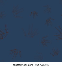 blue background exotic brown flowers unusual combination