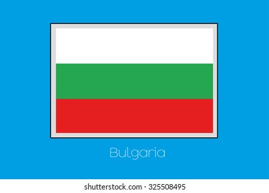 A Blue Background with the Flag of Bulgaria