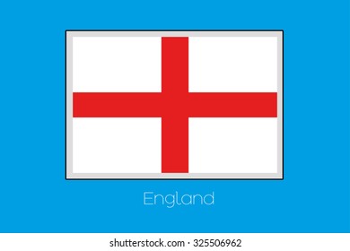 A Blue Background with the Flag of England