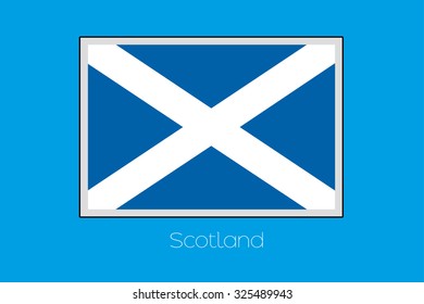 A Blue Background with the Flag of Scotland