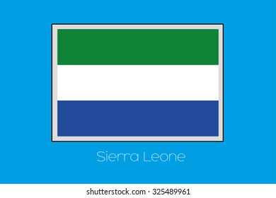 A Blue Background with the Flag of Sierra Leone