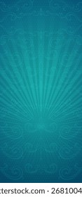 Fundo azul com decoração padrão floral