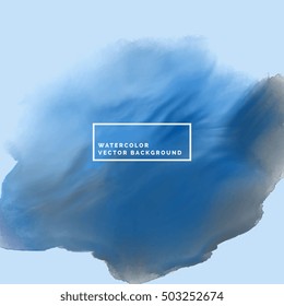 blue background with flowing watercolor stain