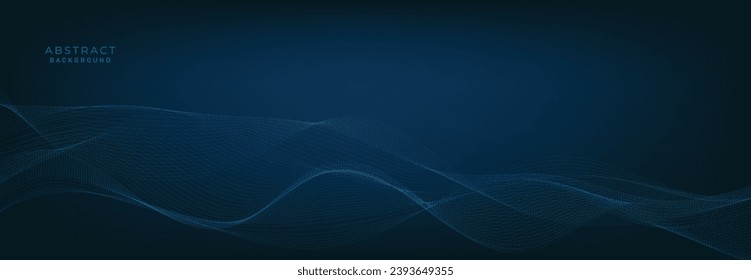 Fondo azul con líneas onduladas. Concepto de tecnología futurista. Ilustración del vector