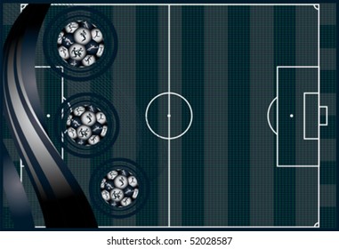 blue background football court, isolated on white background, clipping path included, vector
