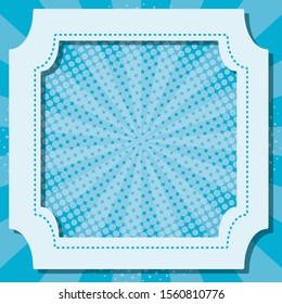 Fondo azul con ilustración de marco