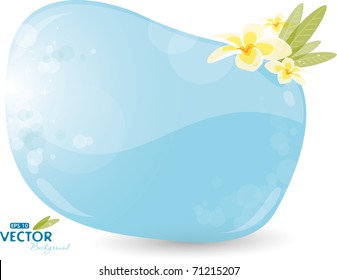 Blue background with frangipani, eps-10