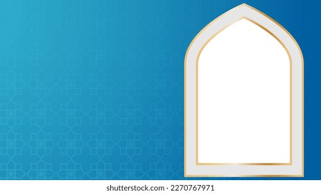 blue background with free space for ramadan kareem celebration text