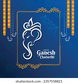 Blue background for Ganesh Chaturthi , Vinayaka Chaturthi