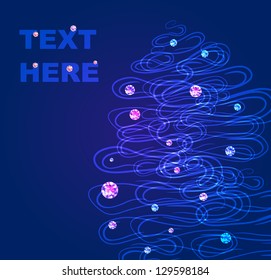 Blue background with gems