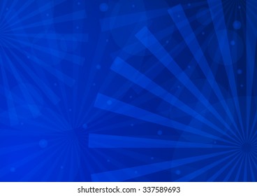 Blue background of geometric shapes