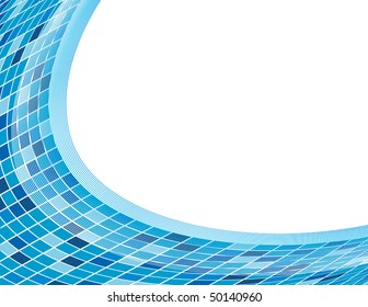 The blue background of geometric shapes. Vector illustration