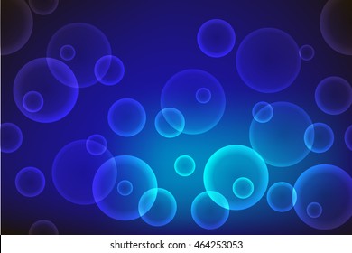 blue background of glowing balls