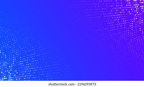 Fondo azul con puntos de semitono brillantes