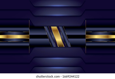 blauer Hintergrund mit hellen und goldenen Effekten 