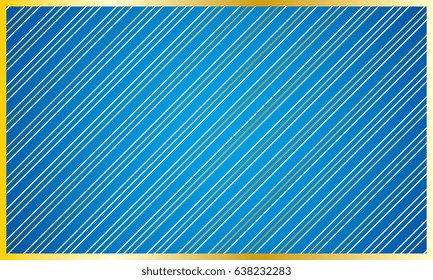 blue background with gold edge and stripe line