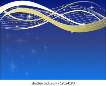 blue background with gold ornaments