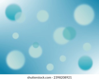 A blue background with gradation, and some blurred and low opaqued circles in different sizes