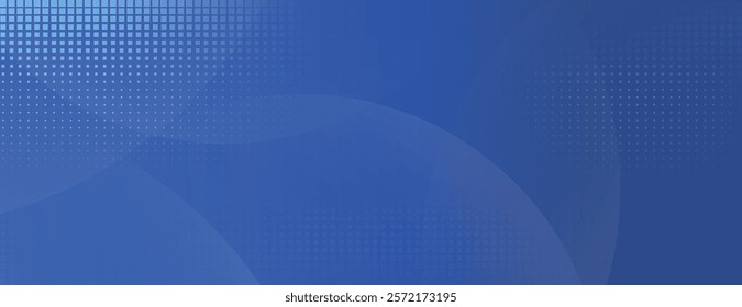 Blue background with a gradient blue color and dotted texture. The background features abstract circular patterns and a blue hue. Geometric gradient background vector. Blue background.