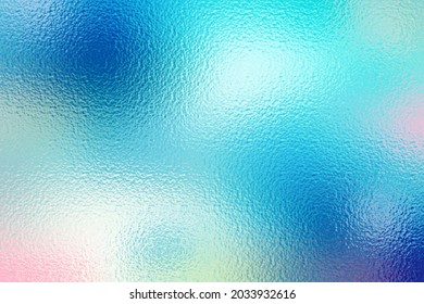 Blue Background. Gradient Pastel Color Effect Foil. Dreamy Texture. Soft Backdrop Design For Summer Print. Light Pink And Blue Colours. Delicate Tones Background. Surface With Metallic Pattern. Vector