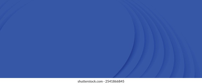A blue background with a blue gradient and smooth, curved lines. The background is modern and sleek, with a minimalist style background. Abstract minimal curved layered texture background vector