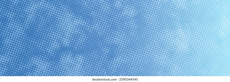 Blue background with gradient texture, featuring a dotted pattern. The background is sleek and modern, with a sleek blue background. Minimal halftone texture, dotted halftone background