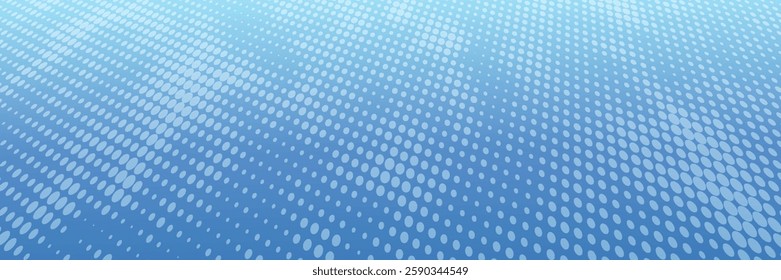 Blue background with gradient texture, featuring a dotted pattern. The background is sleek and modern, with a sleek blue background. Minimal halftone texture, dotted halftone background