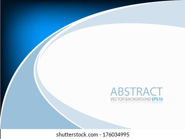 Blue background graphic curve line for text and message modern web design