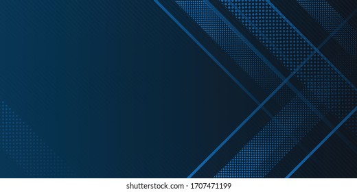 Fondo azul con decoración en tonos medio. Tapa vectorial azul oscuro con rayas rectas. Ilustración abstracta brillante con palos de líneas coloreadas. Canción para banner, diseño de presentación, volante y afiche