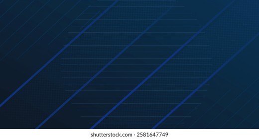 Blue background with halftone decoration. Dark blue vector cover with stright stripes. Glitter abstract illustration with colored lines sticks. Suit for banner, presentation design, flyer, and poster
