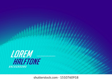 blue background with halftone dots pattern design