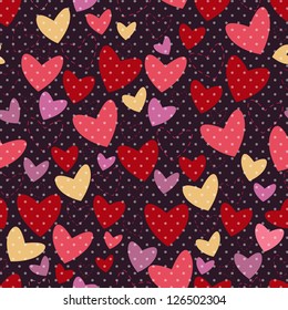 blue background  with heart and point