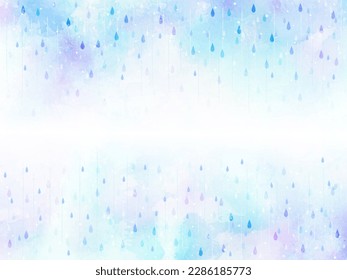 Blue background illustration of an image of rain