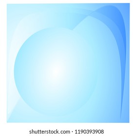 Blue background image, bright white curve, abstract. art.