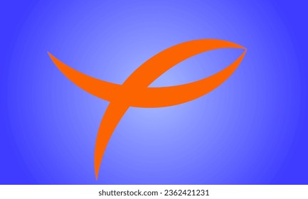 Blue background image contrasted with orange.