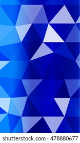 blue background image from the polygonal elements. Blend. Vector illustration. Abstraction. For design, presentations, banners.
