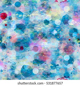 Blue background with inclusion different colors. Seamless vector abstract texture.