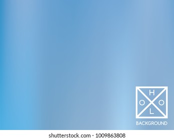 Blue background. Iridescent cover.  Abstract neon colors backdrop.  Trendy creative vector cosmic gradient. Mesh blue foil.  Creative neon template for banner. Vibrant print.