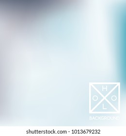 Blue background. Iridescent cover.  Abstract soft pastel colors backdrop.  Trendy creative vector cosmic gradient. Mesh blue foil.  Creative neon template for banner. Iridescent print.