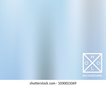 Blue background. Iridescent cover.  Abstract soft pastel colors backdrop.  Trendy creative vector cosmic gradient. Mesh blue foil.  Creative neon template for banner. Vibrant print.