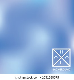Blue background. Iridescent cover.  Abstract soft pastel colors backdrop.  Trendy creative vector cosmic gradient. Mesh blue foil.  Creative neon template for banner. Vibrant print.