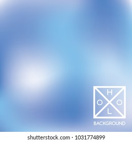 Blue background. Iridescent cover.  Abstract neon colors backdrop.  Trendy creative vector cosmic gradient. Mesh blue foil.  Creative neon template for banner. Vibrant print.
