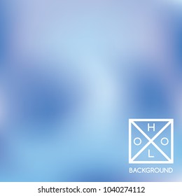 Blue background. Iridescent cover.  Abstract neon colors backdrop.  Trendy creative vector cosmic gradient. Mesh blue foil.  Creative neon template for banner. Vibrant print.