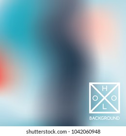 Blue background. Iridescent cover.  Abstract neon colors foil.  Trendy creative vector cosmic gradient. Mesh blue foil.  Creative neon template for banner. Iridescent print.