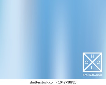 Blue background. Iridescent cover.  Abstract soft pastel colors backdrop.  Trendy creative vector cosmic gradient. Mesh blue foil.  Creative neon template for banner. Vibrant print.